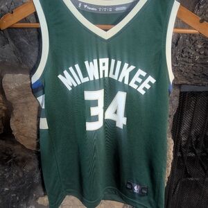 Fanatics NBA Milwaukee Bucks Giannis Antetokounmpo #43 Youth Jersey SZ S 6-7